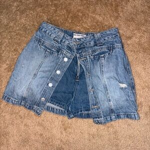 Free People Button-Up Skort